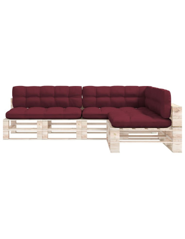 Cuscini per Divano Pallet 7 pz Rosso Vino