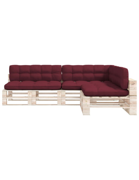 Cuscini per Divano Pallet 7 pz Rosso Vino