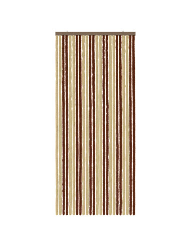 Tenda per insetti in chenille Marrone e Beige 100 x 230 cm