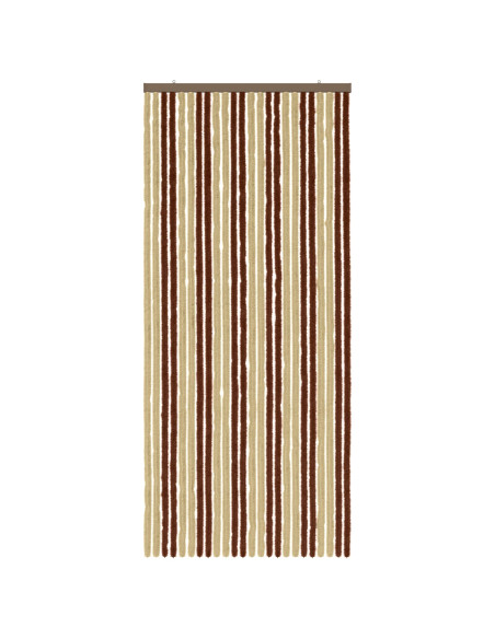 Tenda per insetti in chenille Marrone e Beige 100 x 230 cm