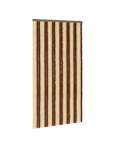 Tenda per insetti in chenille Marrone e Beige 118 x 220 cm 2