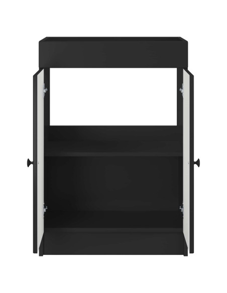 Mobiletto da bagno sotto il lavello Nero 78,5 x 37,5 x 81 cm