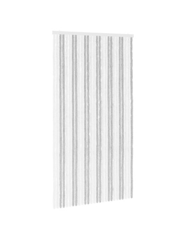Tenda per insetti in chenille Grigio chiaro e bianco