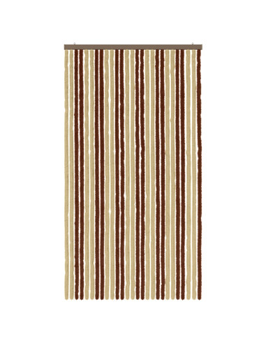 Tenda per insetti in chenille Marrone e Beige 118 x 220 cm