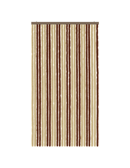 Tenda per insetti in chenille Marrone e Beige 118 x 220 cm