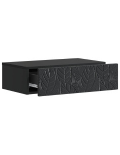 Tavolino da Parete Laterale Nero 59 x 34,5 x 17 cm 2