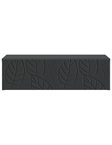 Tavolino da Parete Laterale Nero 59 x 34,5 x 17 cm