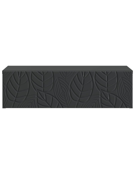 Tavolino da Parete Laterale Nero 59 x 34,5 x 17 cm
