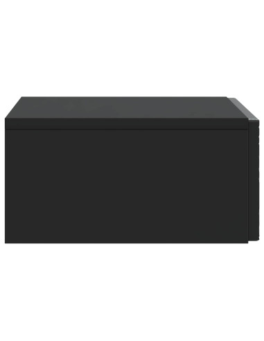 Tavolino da Parete Laterale Nero 59 x 34,5 x 17 cm