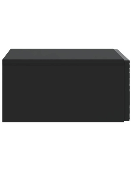 Tavolino da Parete Laterale Nero 59 x 34,5 x 17 cm