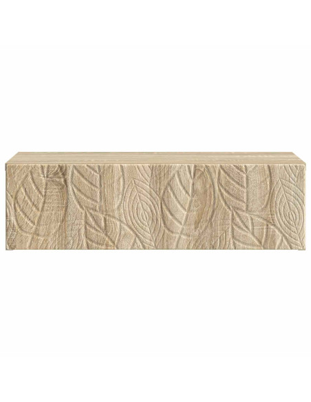 Tavolino da Parete Laterale Rovere Sonoma 59 x 34,5 x 17 cm
