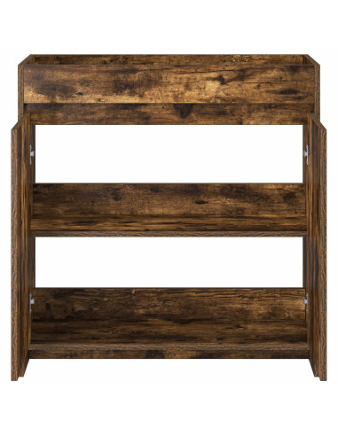 Mobiletto da Bagno Sotto Lavabo Rovere Fumo 78,5 x 37,5 x 81 cm