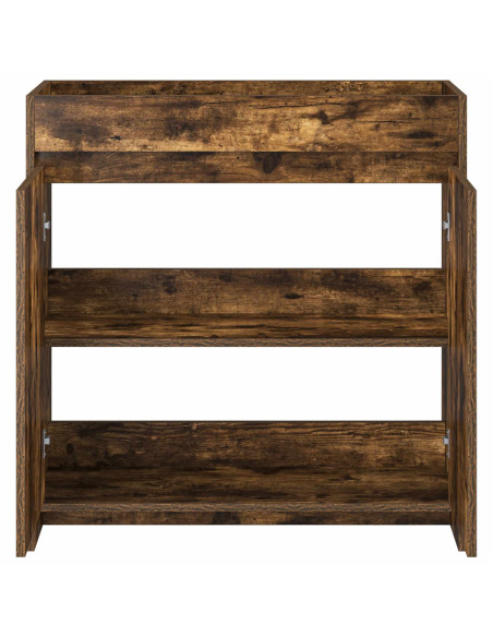 Mobiletto da Bagno Sotto Lavabo Rovere Fumo 78,5 x 37,5 x 81 cm
