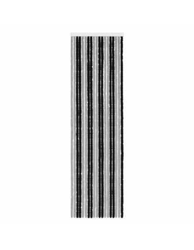 Tenda per insetti in chenille Grigio e Nero 56 x 200 cm 100% PP