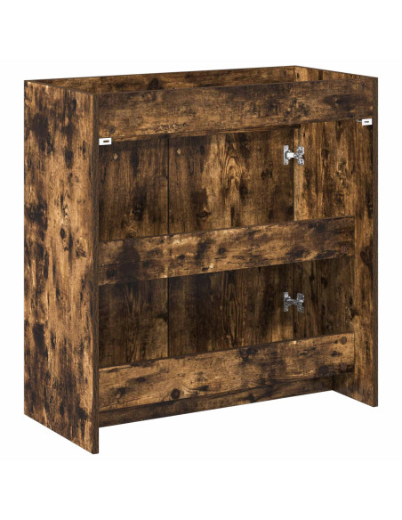 Mobiletto da Bagno Sotto Lavabo Rovere Fumo 78,5 x 37,5 x 81 cm