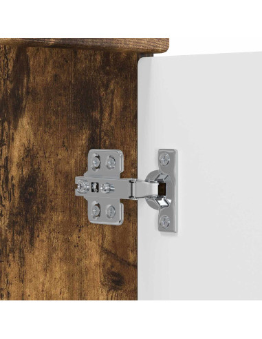 Mobiletto da Bagno Sotto Lavabo Rovere Fumo 78,5 x 37,5 x 81 cm