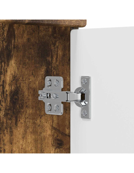 Mobiletto da Bagno Sotto Lavabo Rovere Fumo 78,5 x 37,5 x 81 cm