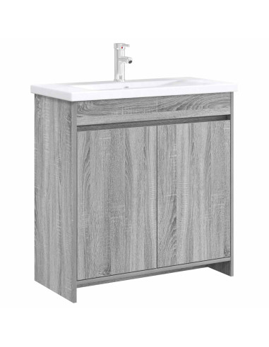 Mobiletto da Bagno Sotto Lavabo Sonoma grigio