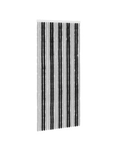 Tenda per insetti in chenille Grigio e Nero 90 x 200 cm 100% PP 2