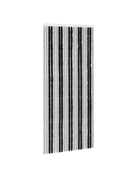 Tenda per insetti in chenille Grigio e Nero 90 x 200 cm 100% PP