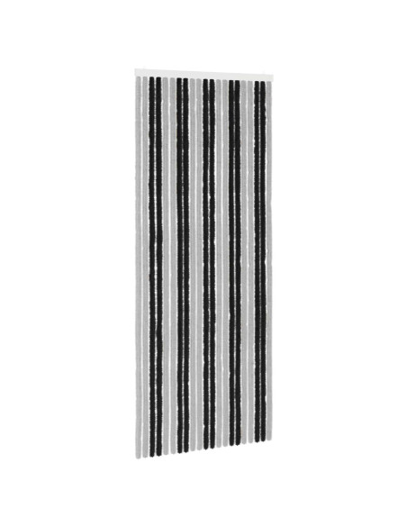 Tenda per insetti in chenille Grigio e Nero 90 x 220 cm 100% PP