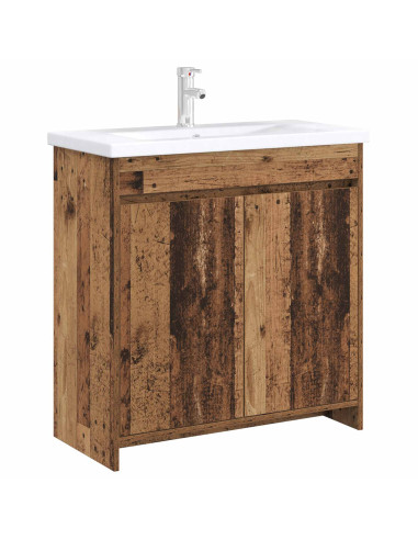 Mobiletto da Bagno Sotto Lavabo Legno antico