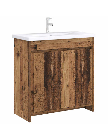 Mobiletto da Bagno Sotto Lavabo Legno antico