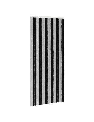 Tenda per insetti in chenille Grigio e Nero 100 x 220 cm