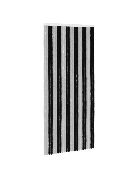 Tenda per insetti in chenille Grigio e Nero 100 x 220 cm