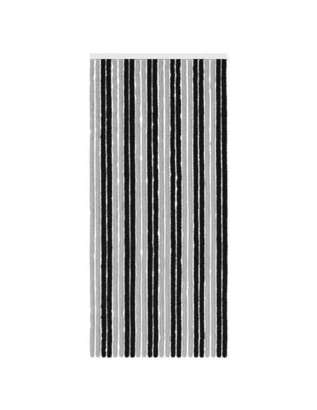 Tenda per insetti in chenille Grigio e Nero 100 x 220 cm
