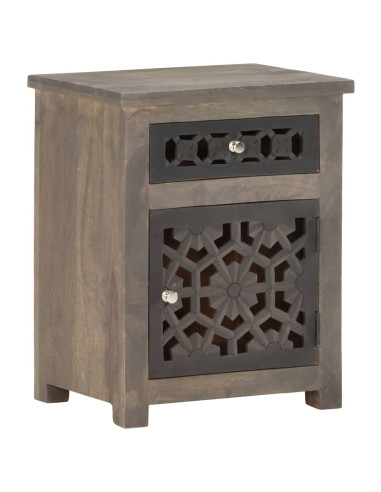 Comodino 40x30x50 cm in Legno Massello di Mango