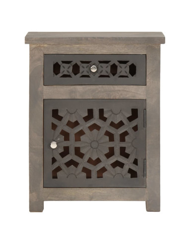 Comodino 40x30x50 cm in Legno Massello di Mango