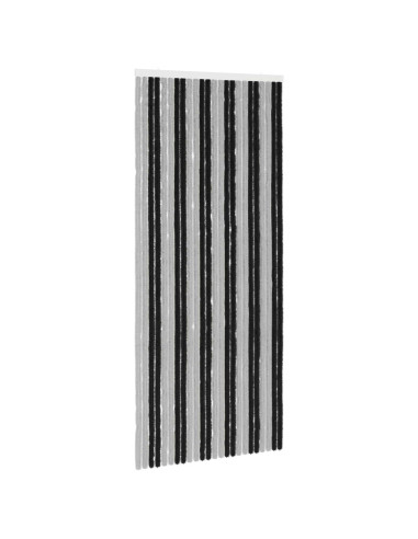 Tenda per insetti in chenille Grigio e Nero 100 x 230 cm