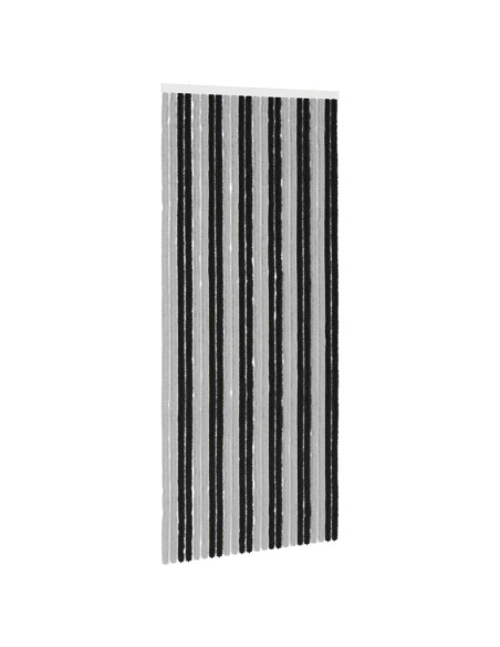 Tenda per insetti in chenille Grigio e Nero 100 x 230 cm