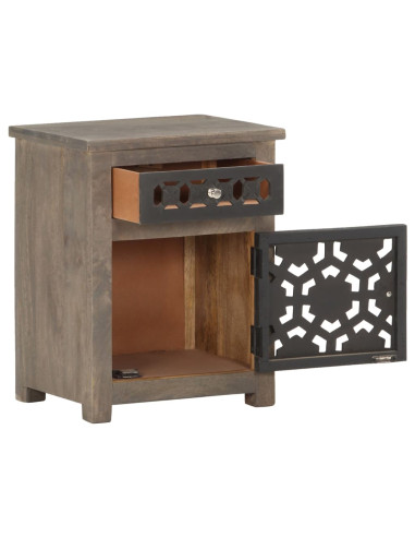 Comodino 40x30x50 cm in Legno Massello di Mango