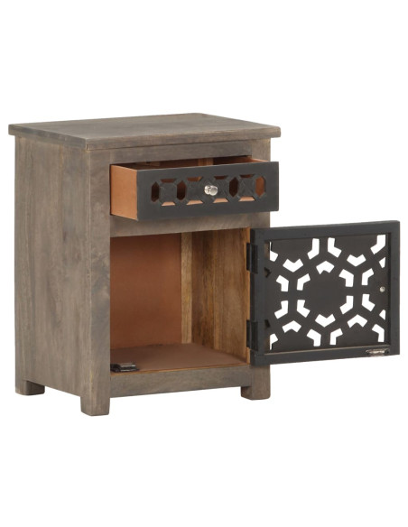 Comodino 40x30x50 cm in Legno Massello di Mango