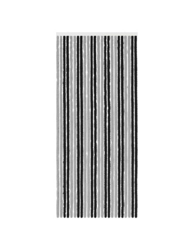 Tenda per insetti in chenille Grigio e Nero 100 x 230 cm