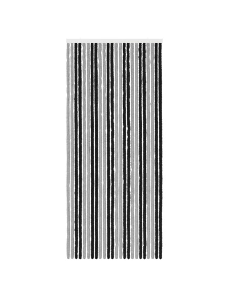 Tenda per insetti in chenille Grigio e Nero 100 x 230 cm