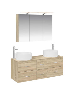 Set di mobili per il bagno 4 pcs Rovere Sonoma
