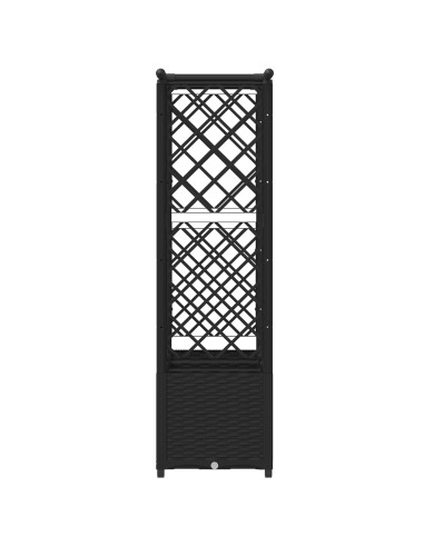 Letto Rialzato con Griglia e Tetto Nero 162,5 x 40 x 138 cm PP