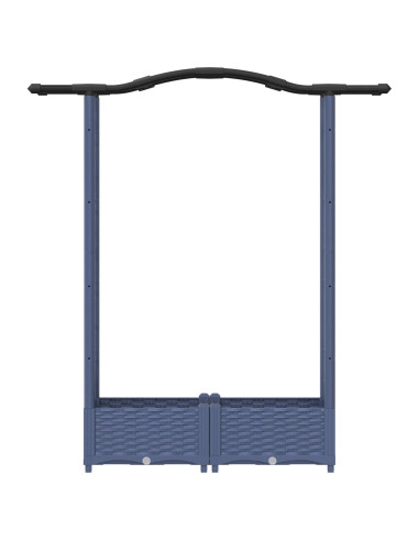 Letto Rialzato con Griglia e Tetto Grigio 124 x 40 x 125 cm PP