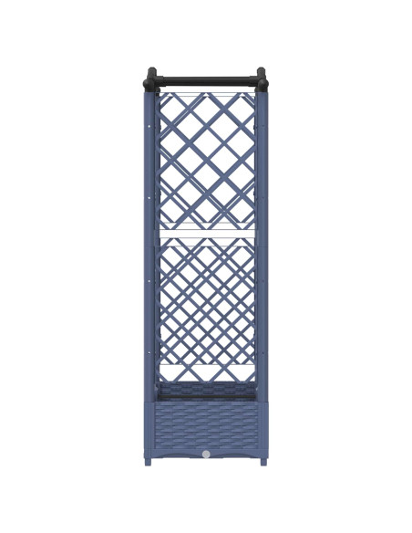 Letto Rialzato con Griglia e Tetto Grigio 124 x 40 x 125 cm PP