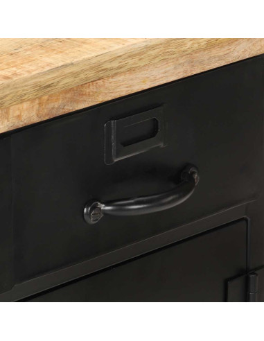 Credenza 60x30x76 cm in Legno di Mango Grezzo
