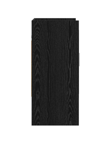 Scaffale da parete A parete Rovere Nero 80 x 36 x 80 cm