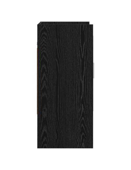 Scaffale da parete A parete Rovere Nero 80 x 36 x 80 cm