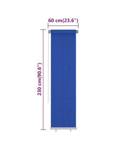 Tenda a Rullo per Esterni 60x230 cm Blu HDPE