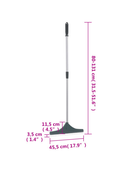 Rastrello per Erba Artificiale Verde Scuro 131 cm in PP