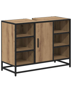 Mobile da Bagno con porta Rovere artigianale 80 x 33 x 60 cm 2