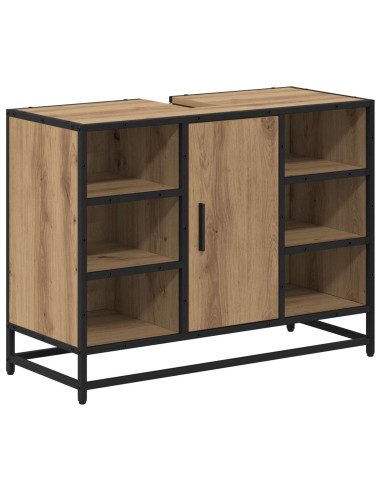 Mobile da Bagno con porta Rovere artigianale 80 x 33 x 60 cm