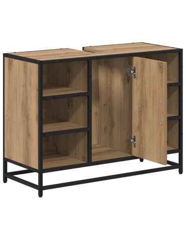 Mobile da Bagno con porta Rovere artigianale 80 x 33 x 60 cm